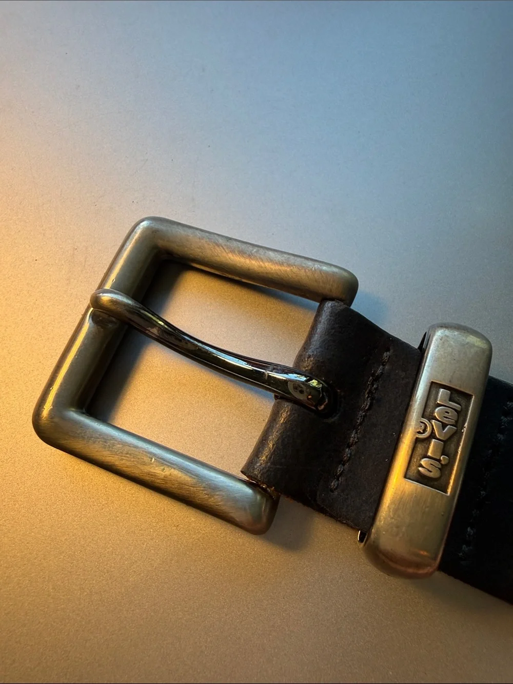 Levi’s Genuine Italian Leather Belt Black USA Made Size 38/95